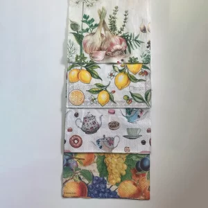 Pack 5 servilletas con diseño de cocina